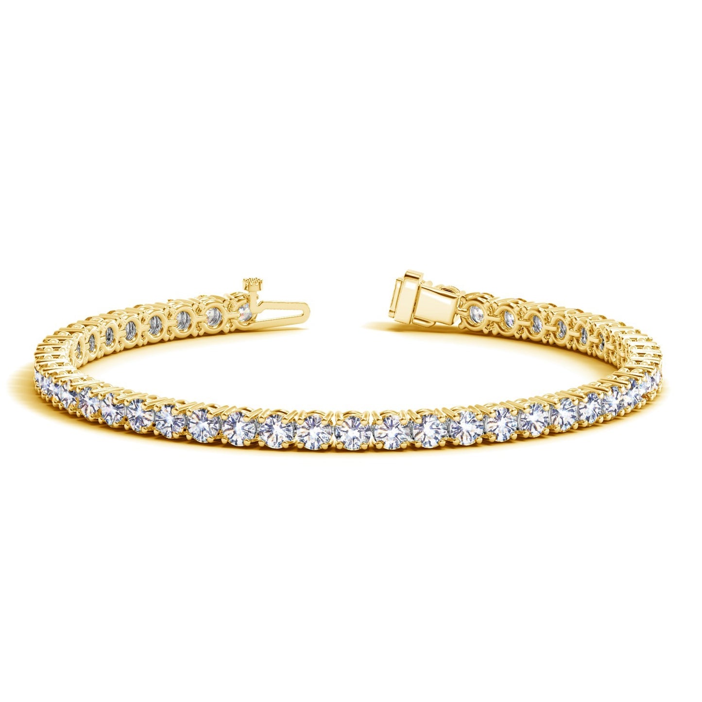 10 Carat Lab Diamond Tennis Bracelet in 14k Yellow Gold