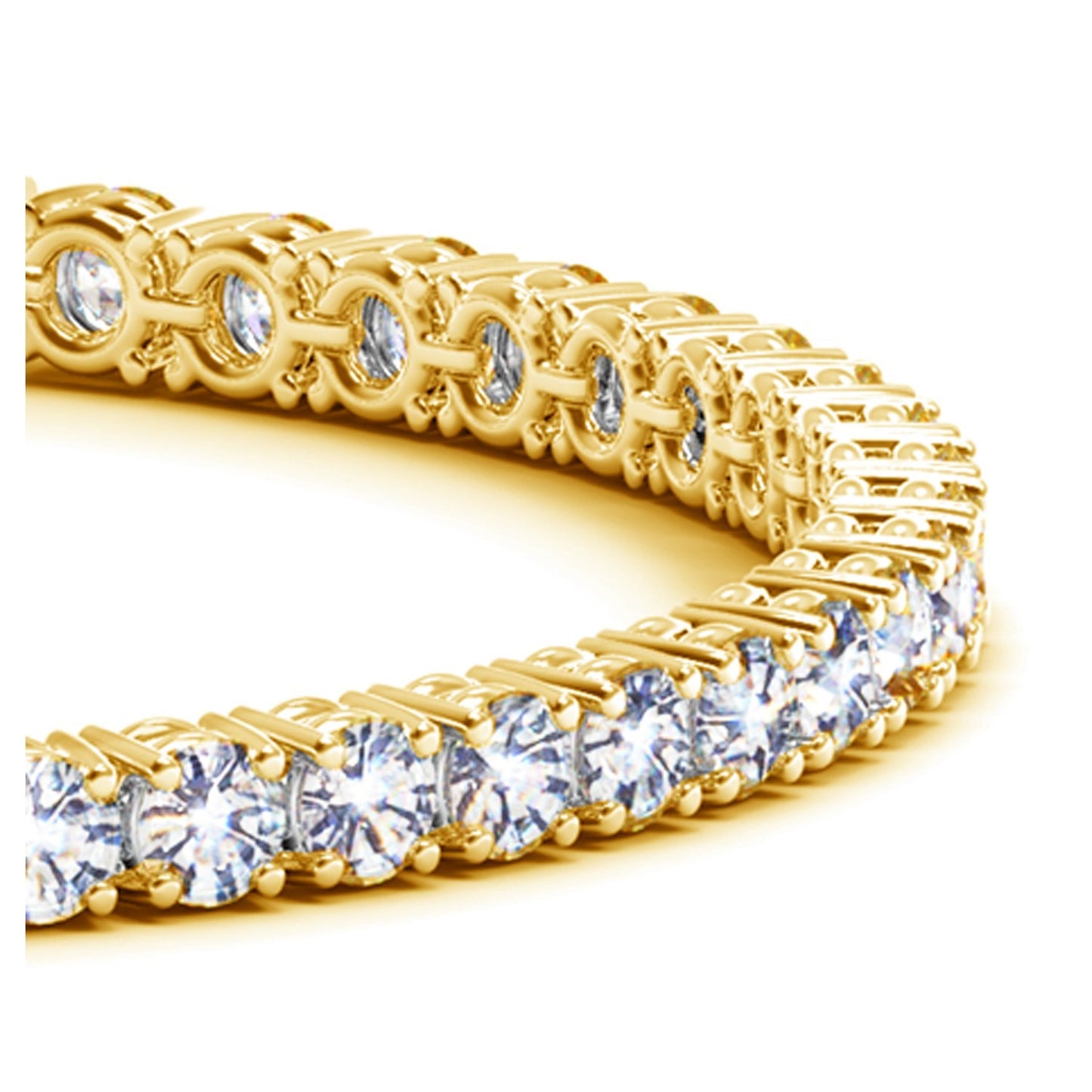 10 Carat Lab Diamond Tennis Bracelet in 14k Yellow Gold