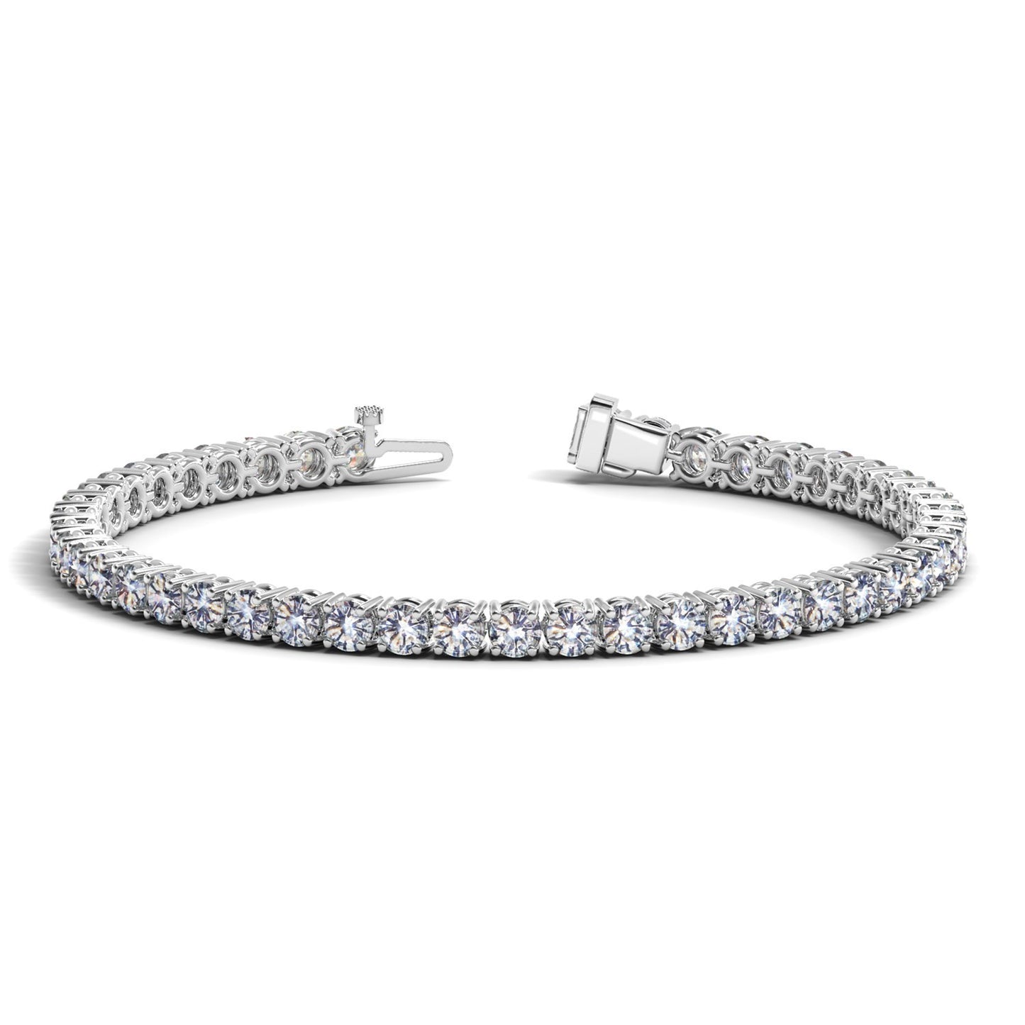 10 Carat Lab Diamond Tennis Bracelet in 14k White Gold