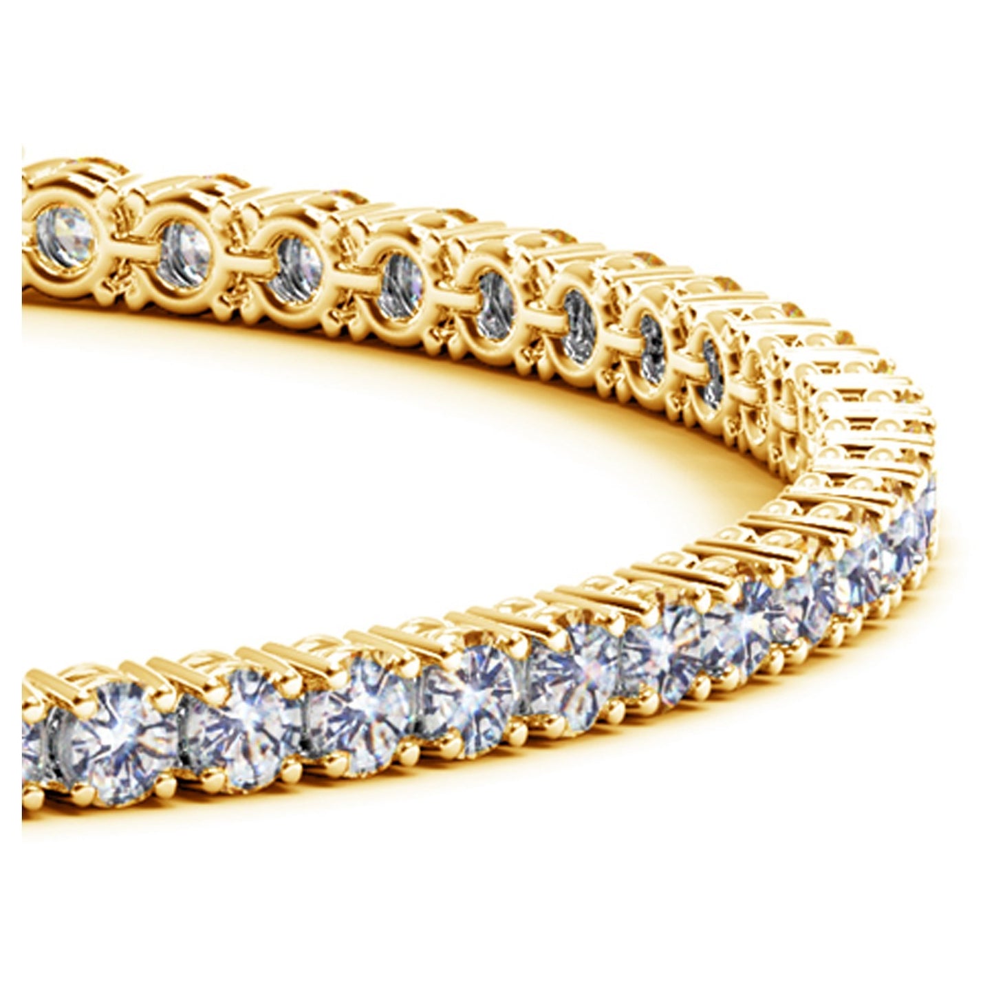 5 Carat Tennis Bracelet – Lab Grown Round Diamonds in 14K Yellow Gold (F-G, VS2-SI1)