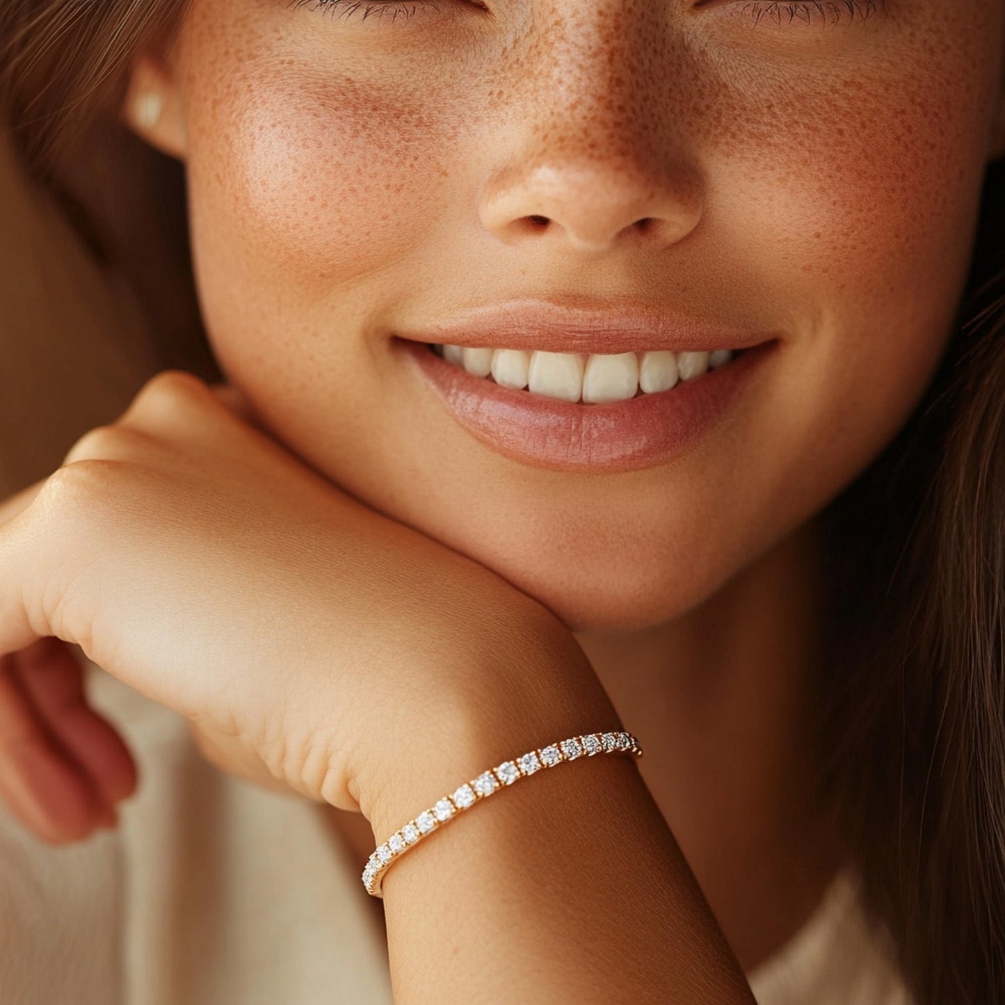 5 Carat Tennis Bracelet – Lab Grown Round Diamonds in 14K Yellow Gold (F-G, VS2-SI1)