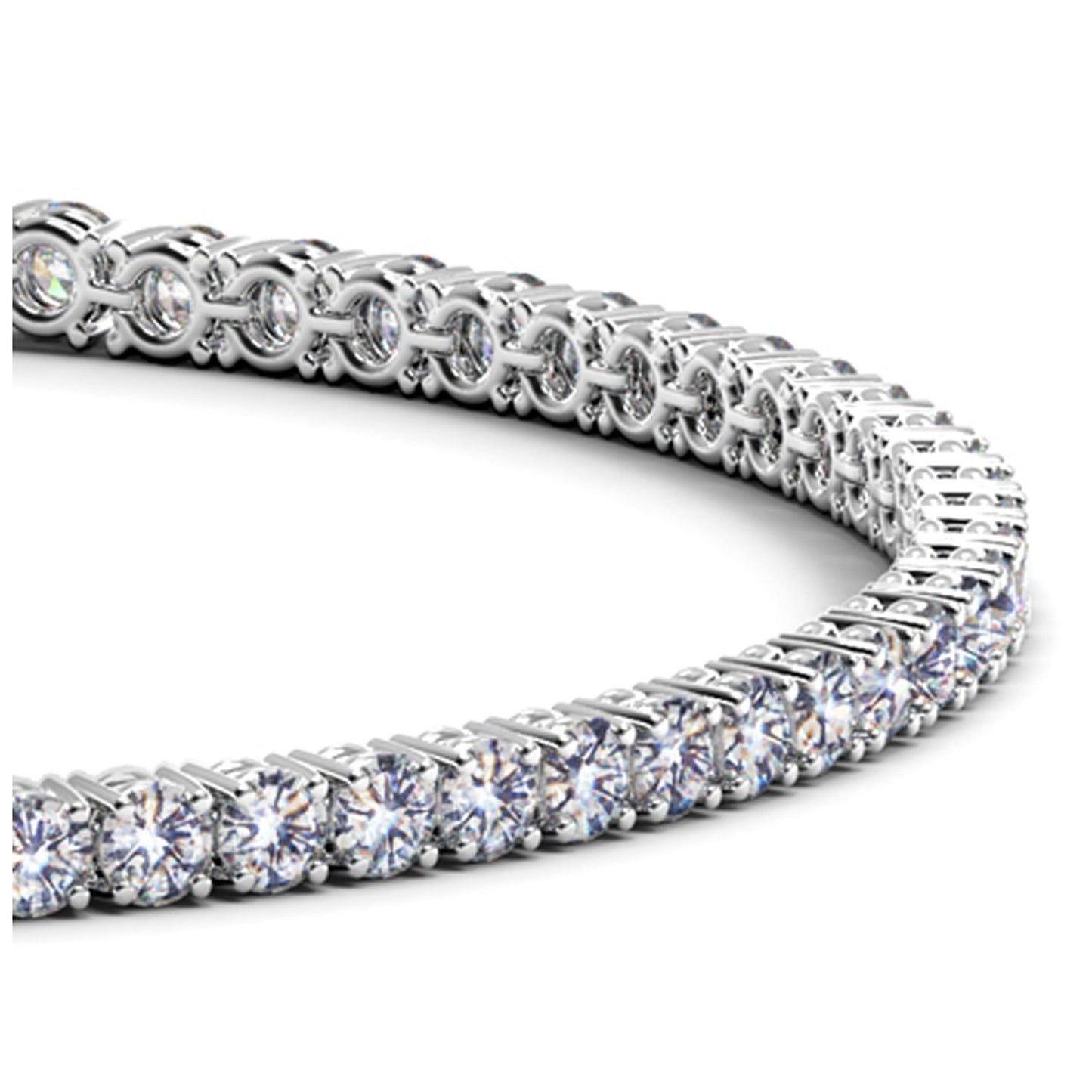 3 Carat Tennis Bracelet – Lab Grown Round Diamonds in 14K White Gold (F-G, VS2-SI1)