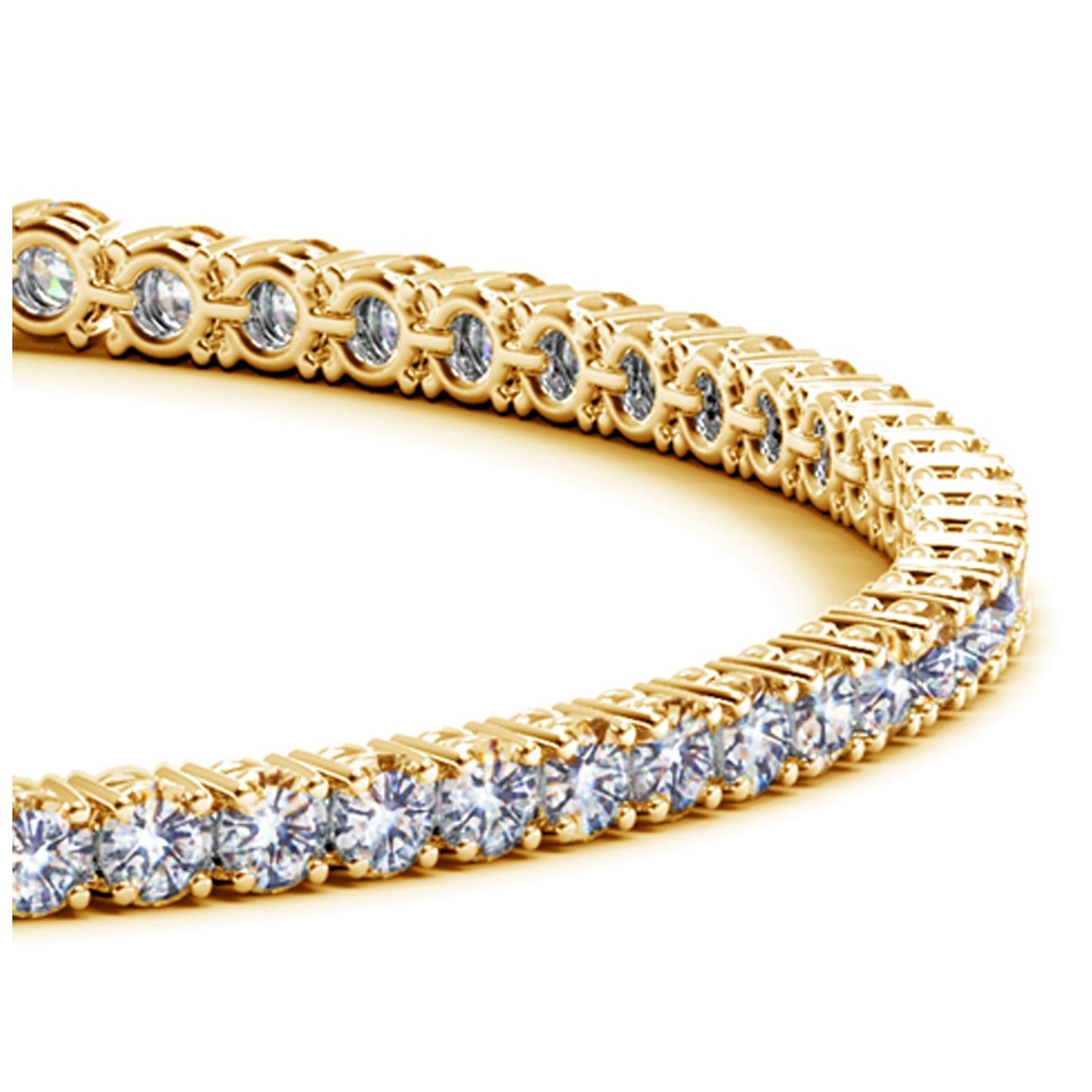 3 Carat Tennis Bracelet – Lab Grown Round Diamonds in 14K Yellow Gold (F-G, VS2-SI1)