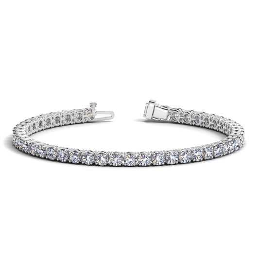 10 Carat Lab Diamond Tennis Bracelet in 14k White Gold